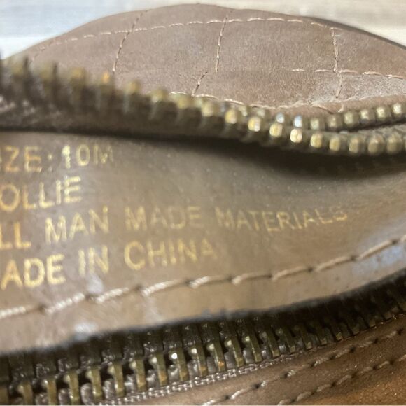 Sociology Booties Women’s 10 Brown Zip Up Healed - Picture 5 of 8